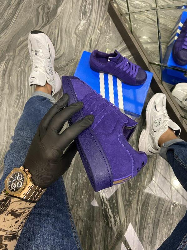 Adidas superstar suede purple cheap