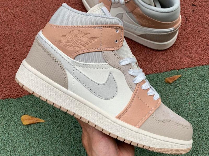 Кроссовки женские nike air jordan 1 retro бежевые (найк аир джордан ...