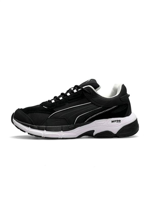 Мужские кроссовки puma teveris nitro black white черно белые ...