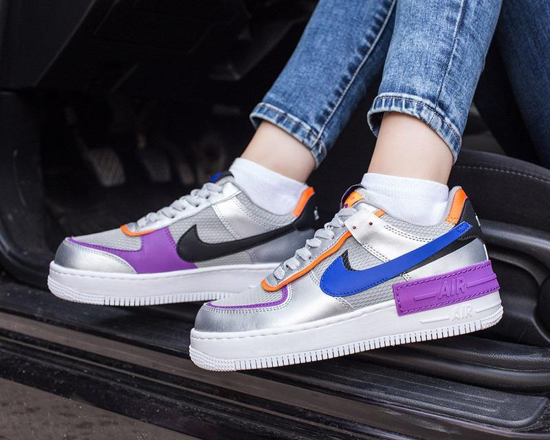 nike air force 1 shadow metallic silver