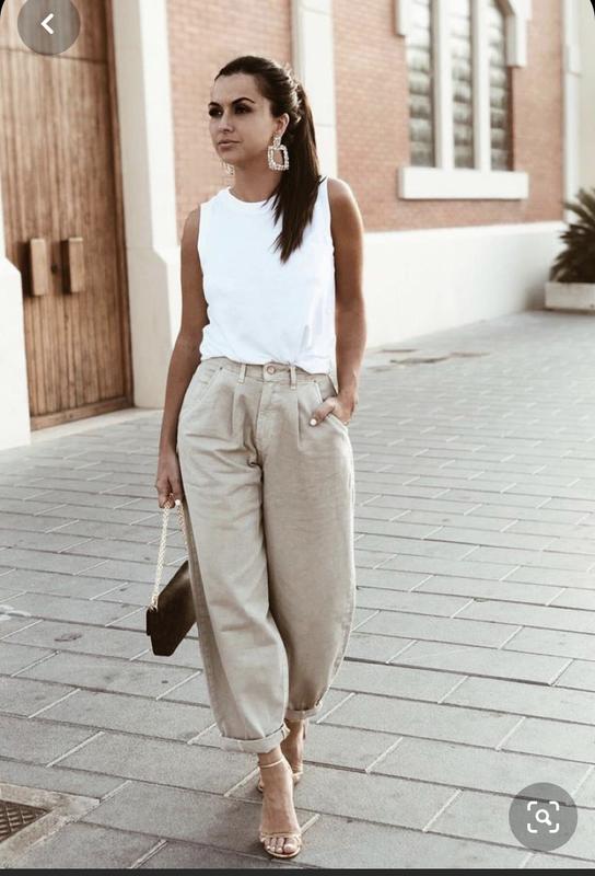 slouchy beige zara