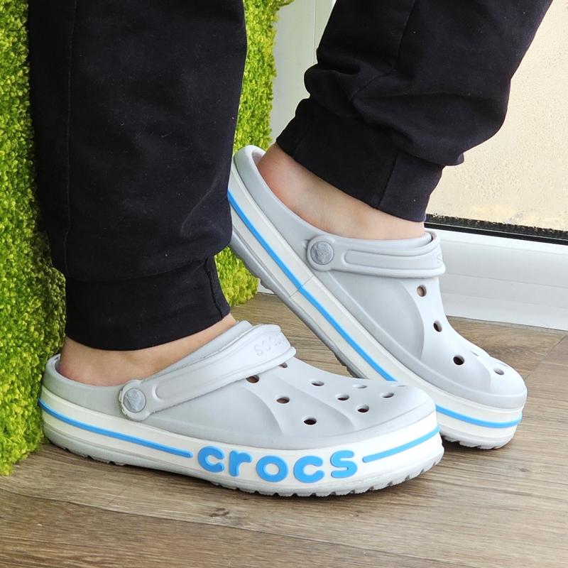 Кроксы серые тапочки croc$ шлёпанцы мужские женские (размеры: 39,40,41 ...