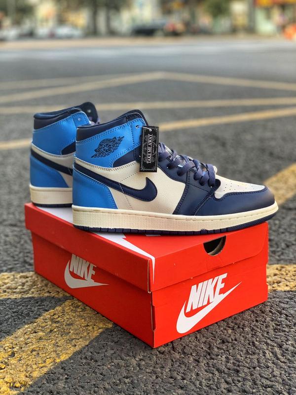 nike air jordan 1 retro blue and white