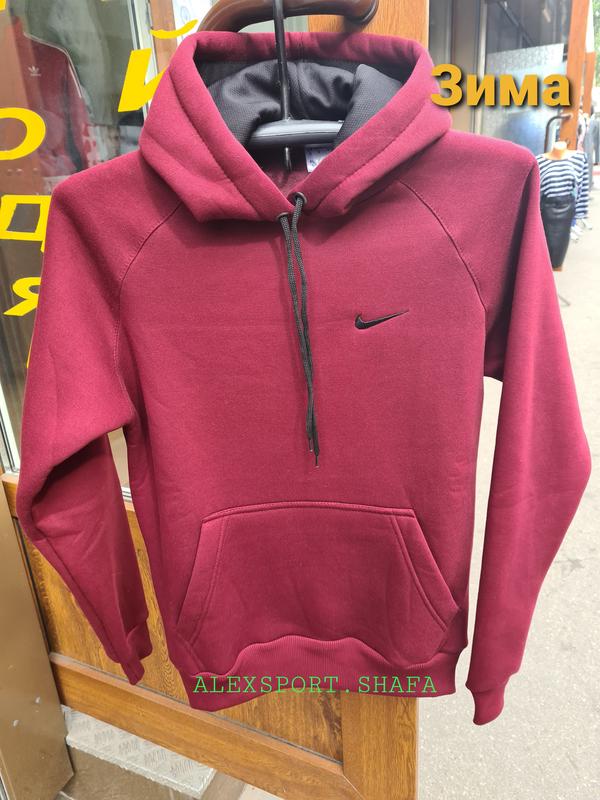 Худи толстовка nike на флисе с начёсом кофта найк утеплённая — цена 900 ...