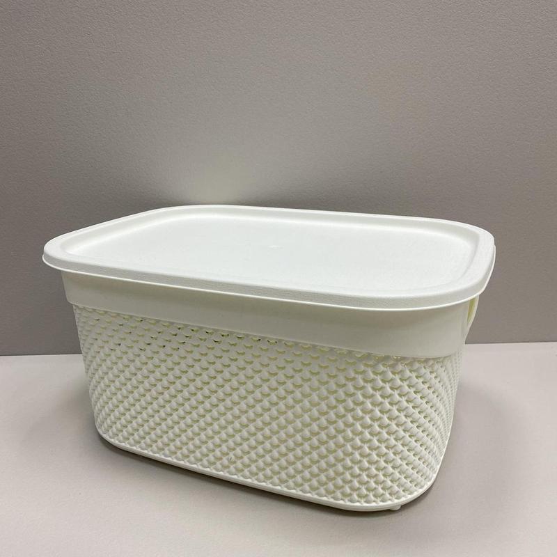 Корзина пластиковая с крышкой 33*24*16,5 см 9 л ucsan plastik м-1164 ...