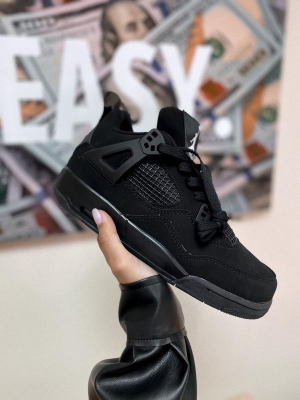 Кроссовки nike air jordan 4 retro black кросівки — цена 3131 грн в