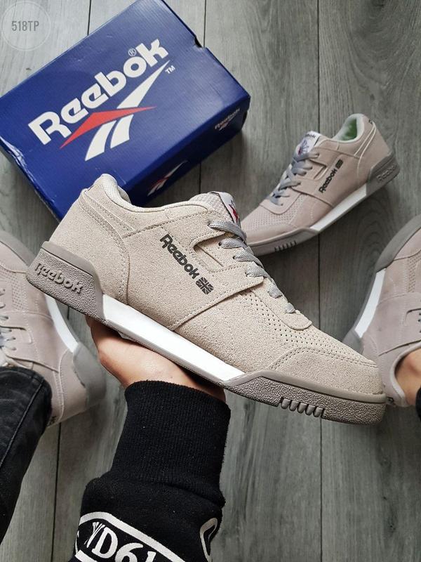 Кроссовки мужские reebok classic светло-серые (рибок классик, кросівки ...