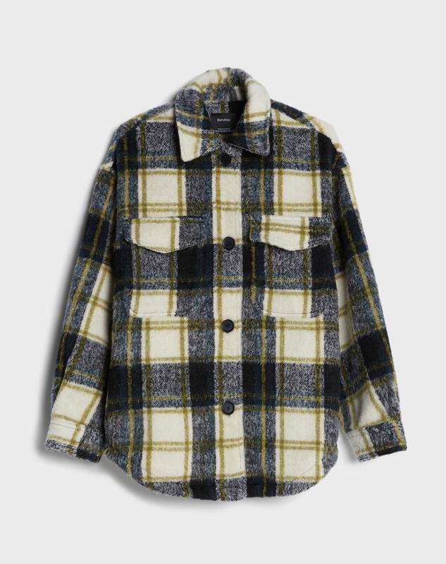 Теплая рубашка пальто bershka — цена 1599 грн в каталоге Рубашки ✓ Купить  женские вещи по доступной цене на Шафе | Украина #47490536