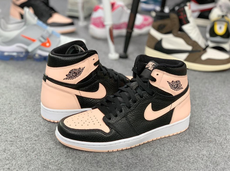 black and peach jordan 1