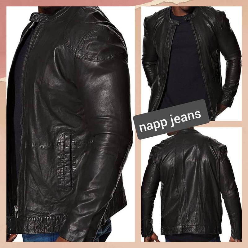 napp jeans leather jacket