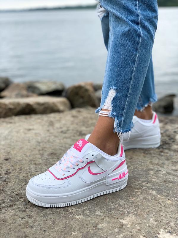 nike air force caf1 shadow white pink