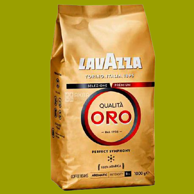 Кава в зернах lavazza qualita oro (лавацца куаліта оро) 1 кг — цена 335 ...