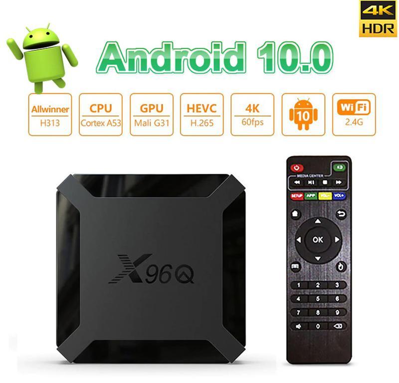 X96q 2gb 16gb android 10 alwinner h313 андроїд смарт тв приставка ...