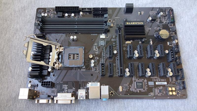 Материнская плата gigabyte ga-b250-fintech s1151, 12 pci-ex ! — цена ...