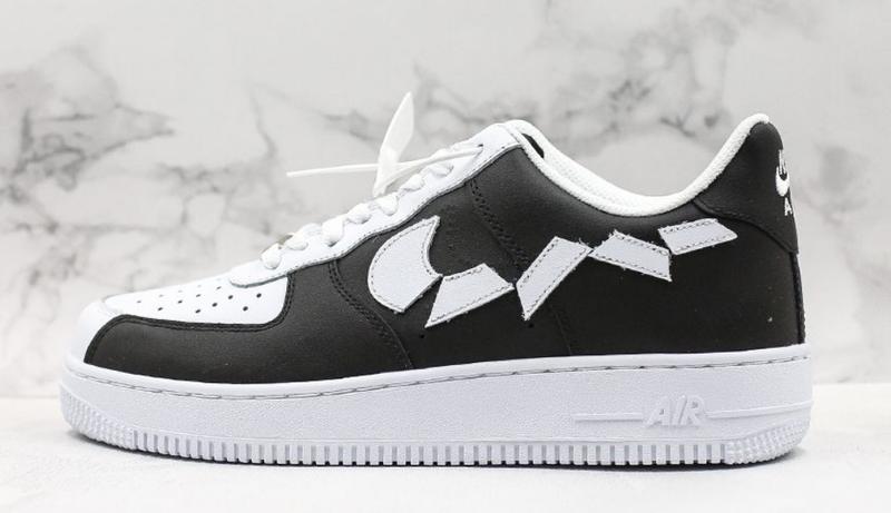 air force 1 low split black and white