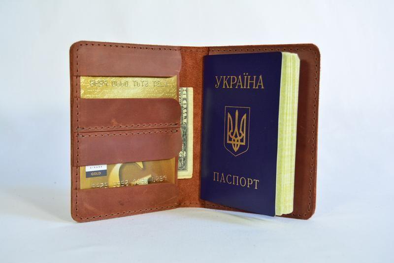 Кожаная обложка на паспорт — цена 550 грн в каталоге Обложки для ...