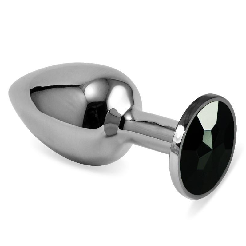 Анальная пробка у женщины Гладкая анальная пробка с черным камнем silver rosebud classic metal plug  small 18+ — цена 931 грн в каталоге Анальные пробки ✓ Купить товары для  красоты и здоровья по доступной цене на Шафе | Украина #154910513
