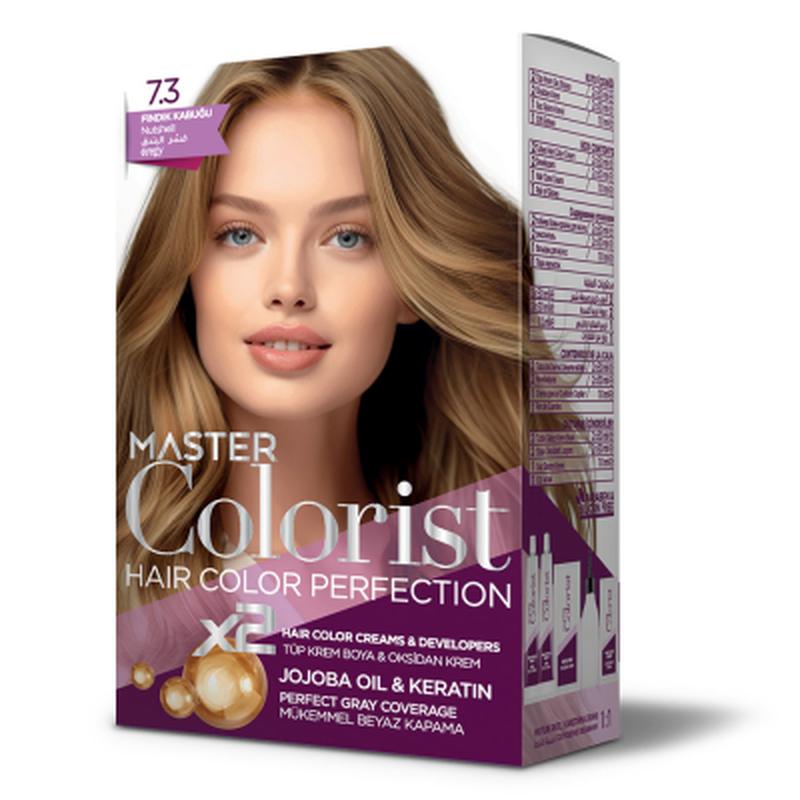 Краска для волос master colorist 7.3 лесной орех, 2x50 мл+2x50 мл+10 мл ...