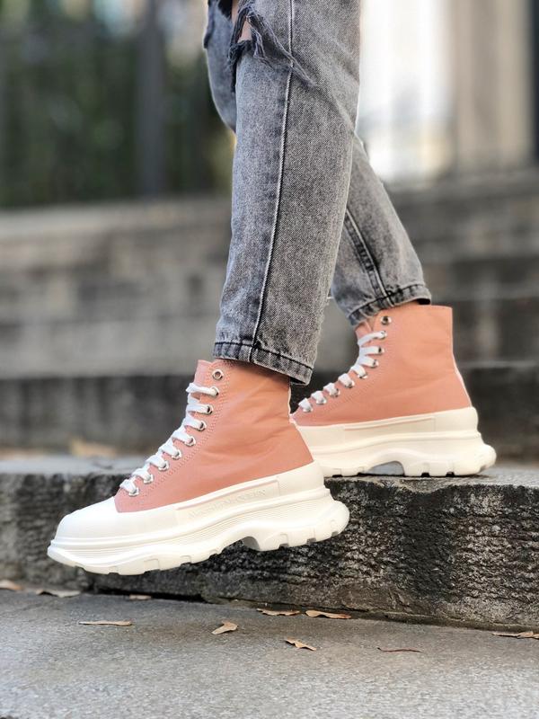Alexander McQueen Women s Mixed Panel Court Sneakers in White Black Green alexander mcqueen boots 2290