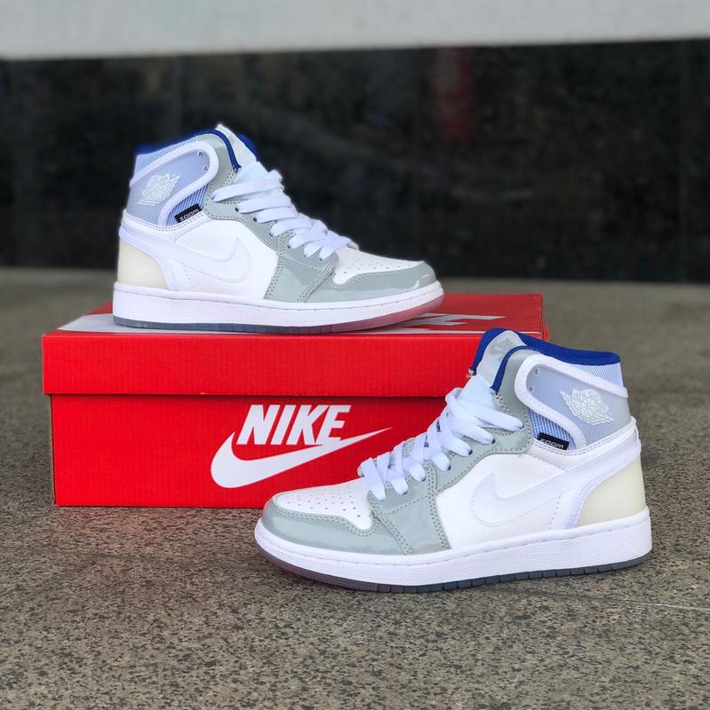 Nike air jordan 1 high zoom r2t racer blue grey silver