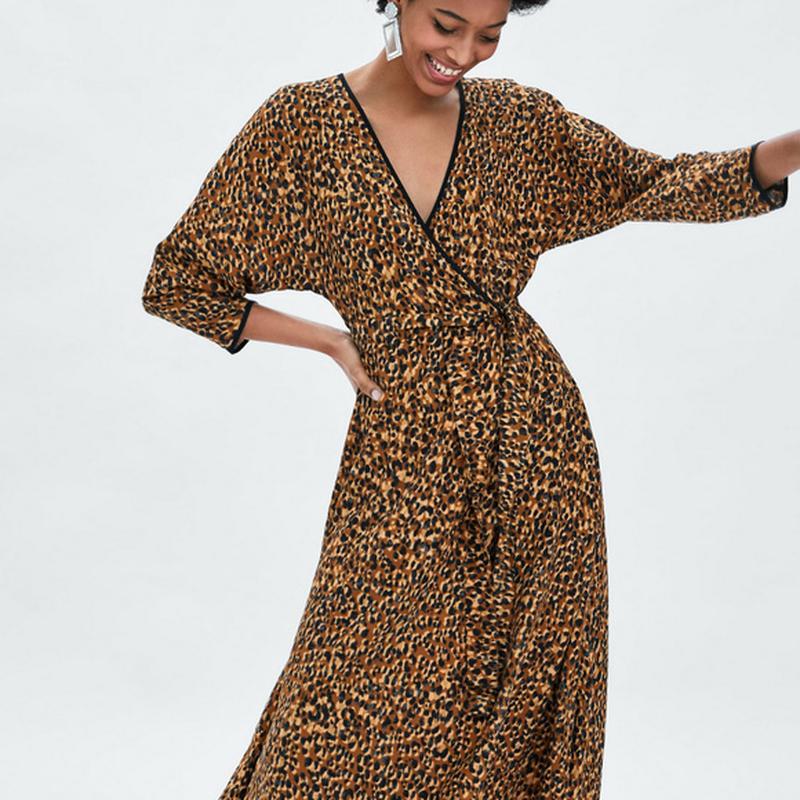 leopard zara dress