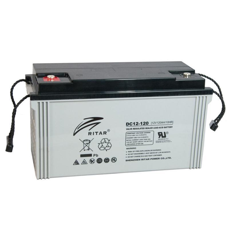 Акумуляторна батарея agm ritar dc12-120, gray case, 12 v 120 a ...