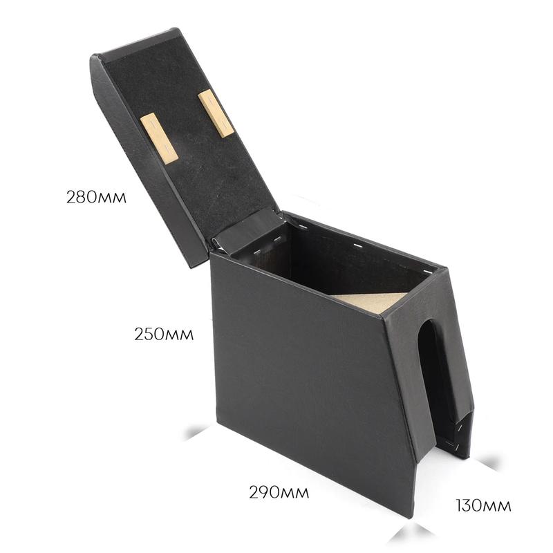 Подлокотник opel astra черный с вышивкой (кожзам)2 фото