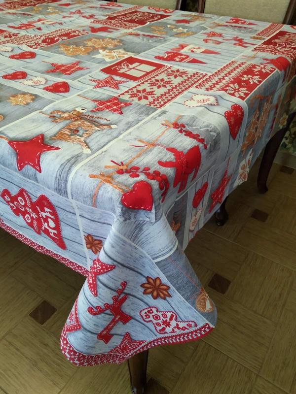 Скатерть Новогодняя Лен