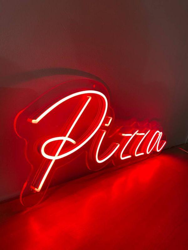 Неоновая вывеска pizza неоновые вывески фаст фуд неоновая надпись пицца ...