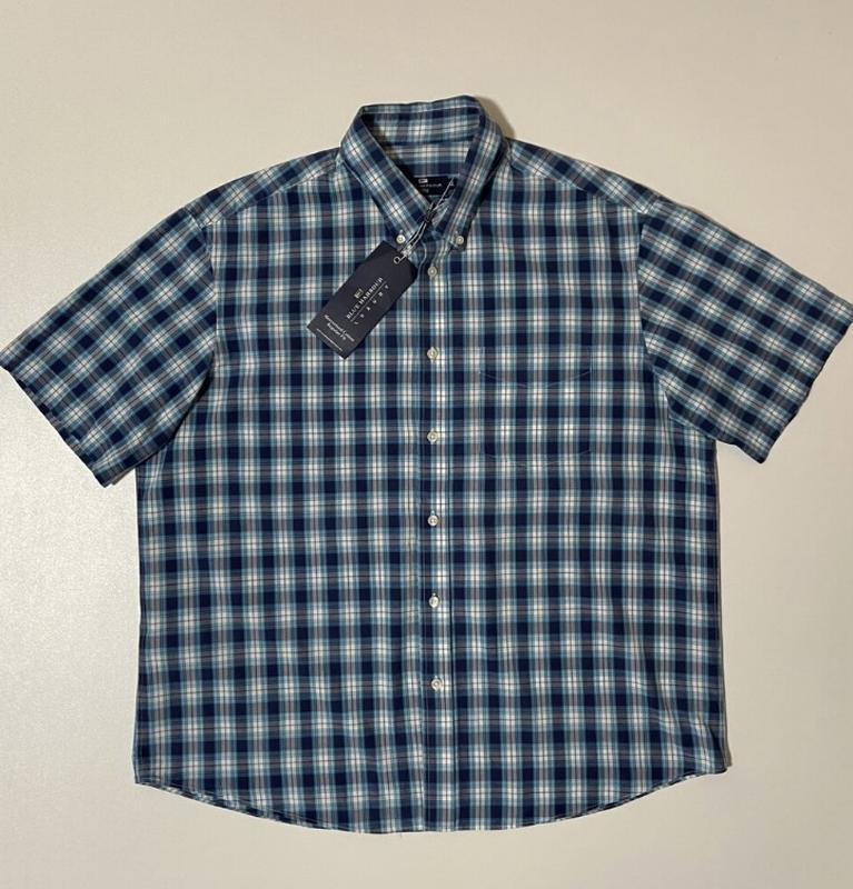 Мужская клетчатая рубашка тенниска xl xl клетку спенсер marks & spencer ...