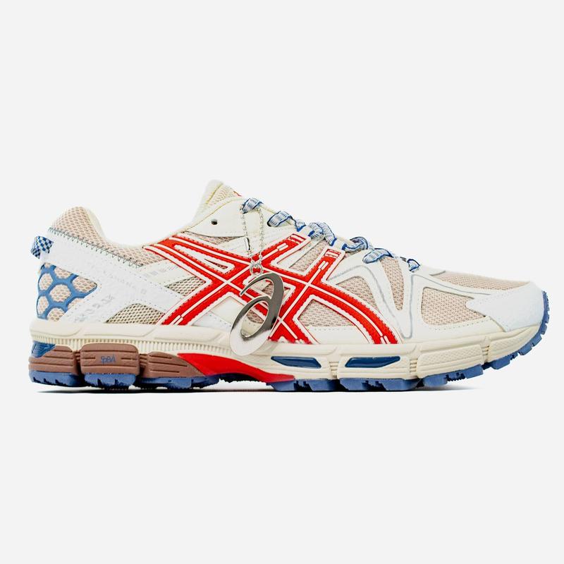Мужские кроссовки асикс гель канаха 8 бежевые с красным / asics gel ...