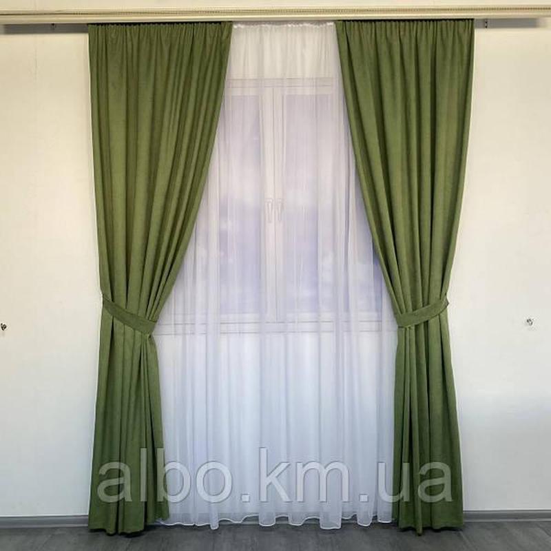 Стильные современные однотонные шторы из микровелюра для кухни, спальни ...