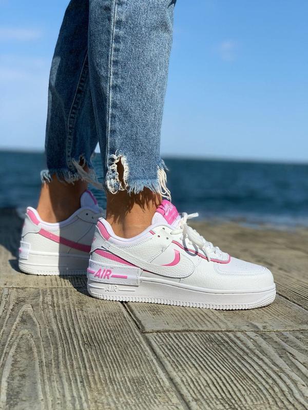 Nike air force store one white pink