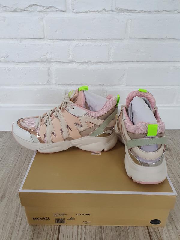 hero leather and mesh trainer