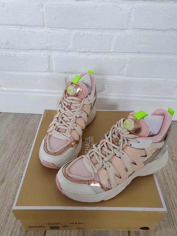 michael kors hero leather and mesh trainer