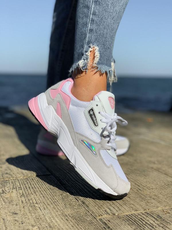 Adidas falcon grey pink green online