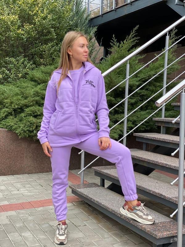 Спортивные штаны на флисе цвет фисташка