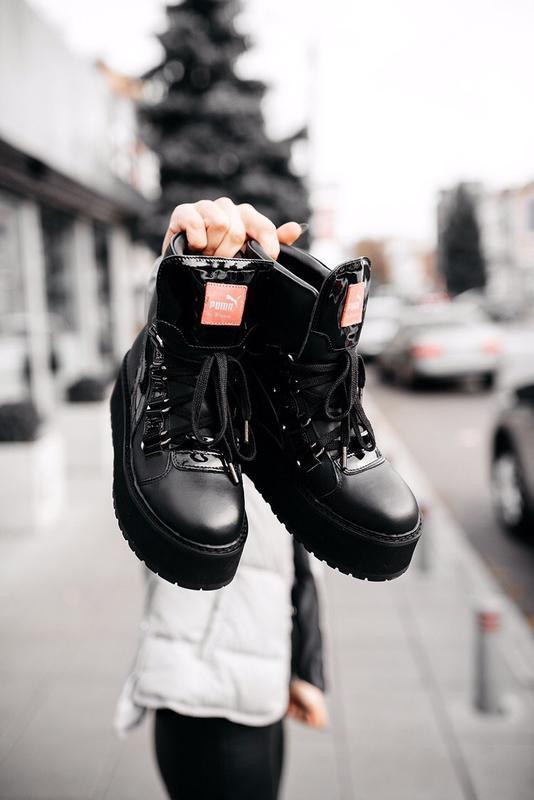Puma x fenty by rihanna eyelet sneaker boots full black