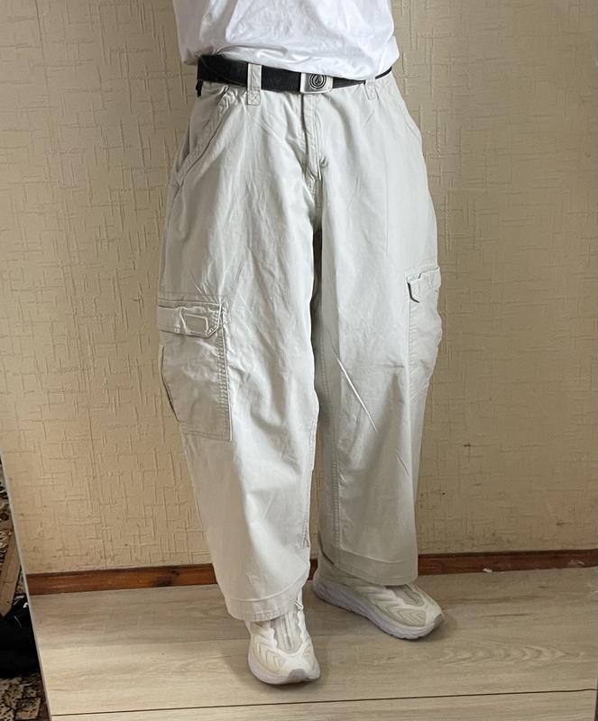 Карго брюки широкие светлые cargo брюки baggy штаны широкие 38×32 xxi ...