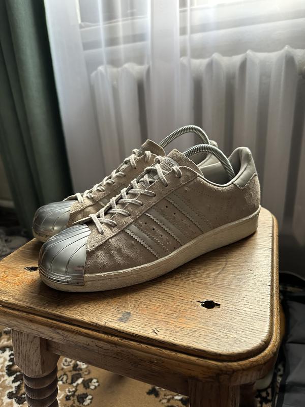 Adidas blue superstar 80s metal-toe sneaker discount