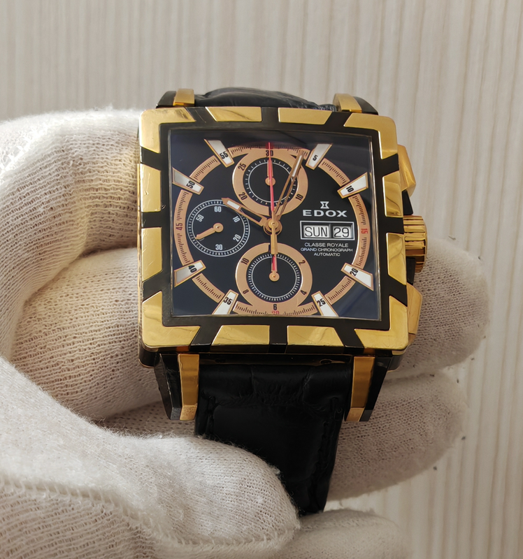 Мужские часы edox classe royale 01105 grand chronograph automatic