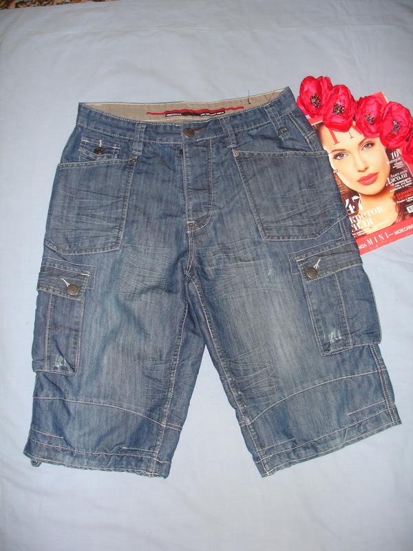 Шорты бриджи мужские джинсовые размер w 32 46 летние тонкие — цена 150 ...