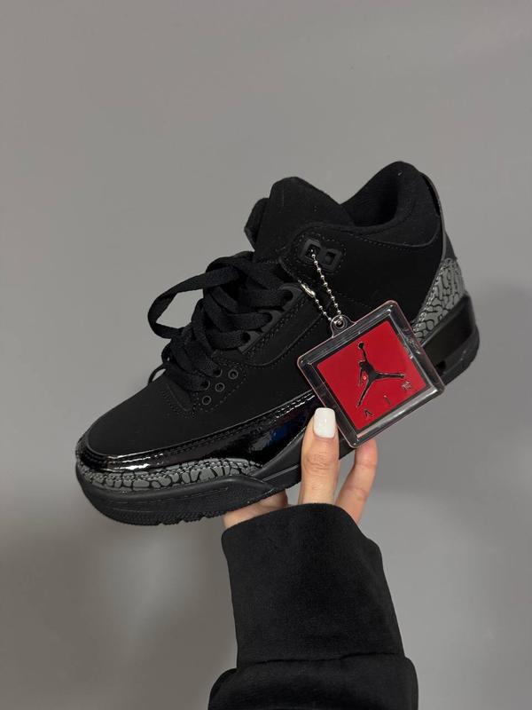 Кроссовки мужские, женские nike air jordan retro 3 “black
