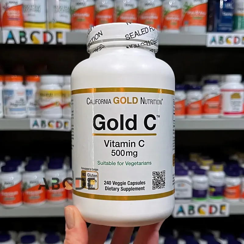 Витамин c california gold nutrition, gold c, 500 мг, 240 вегетарианских ...