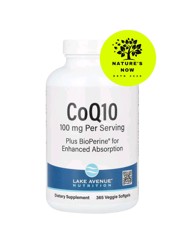 Коэнзим q10 с bioperine 100 мг - 365 капсул / lake avenue nutrition ...