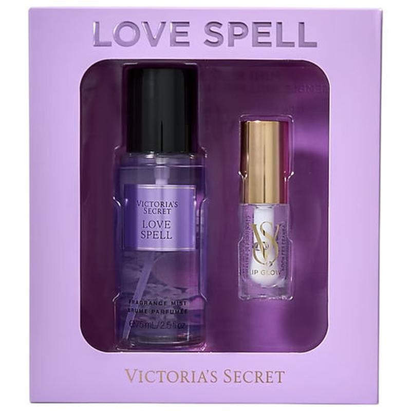 Подарочный набор victoria's secret love spell mist & kiss two