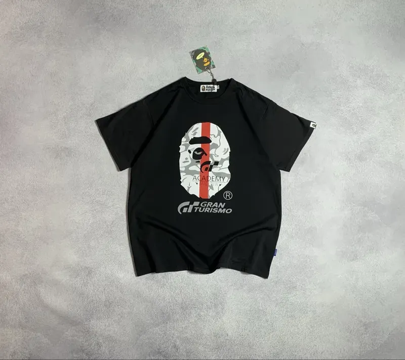 Новая футболка bape x gran turismo a bathing ape head tee — купить