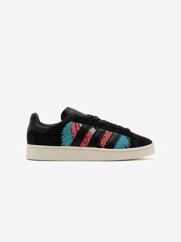 Черные замша / кожа кроссовки с вышивкой adidas campus 00s 42