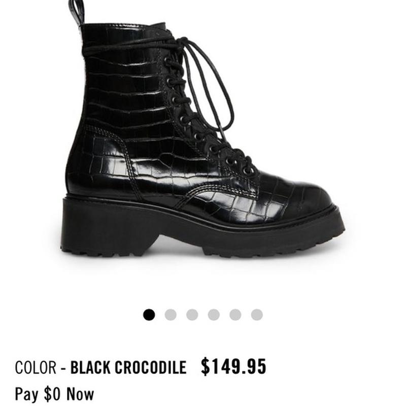 Tornado black 2025 crocodile steve madden