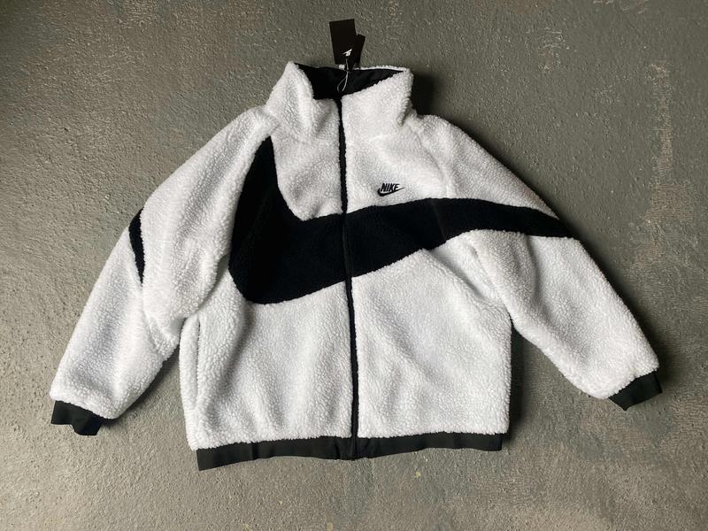 Nike двусторонняя флисовая куртка/кофта худи с большим лого nike big swoosh  jacket — цена 3700 грн в каталоге Куртки ✓ Купить мужские вещи по доступной  цене на Шафе | Украина #52217092